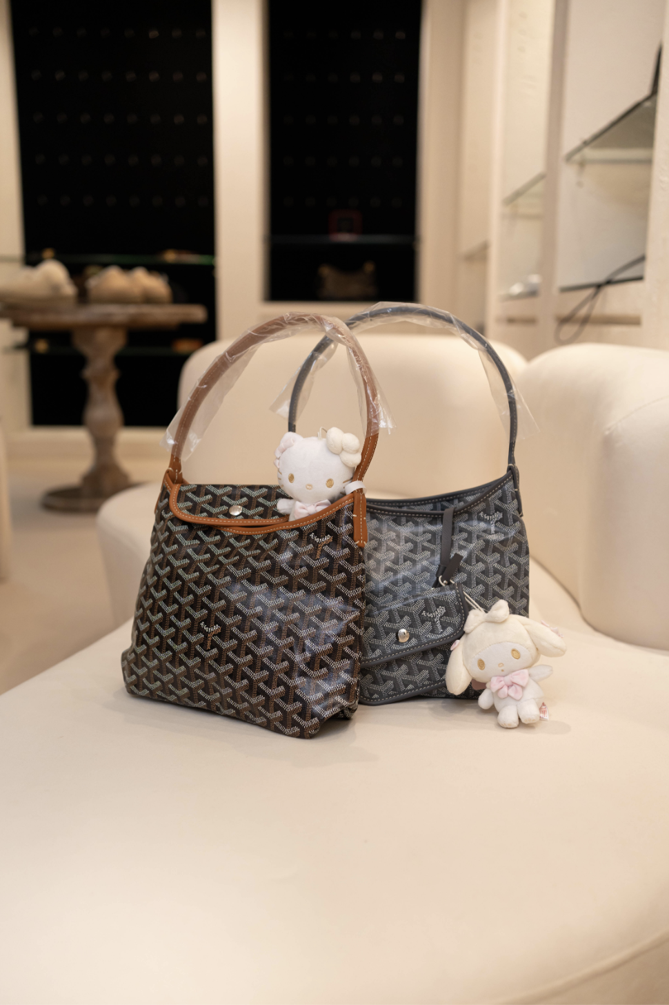Goyard Mini Hobo in Brown Tan