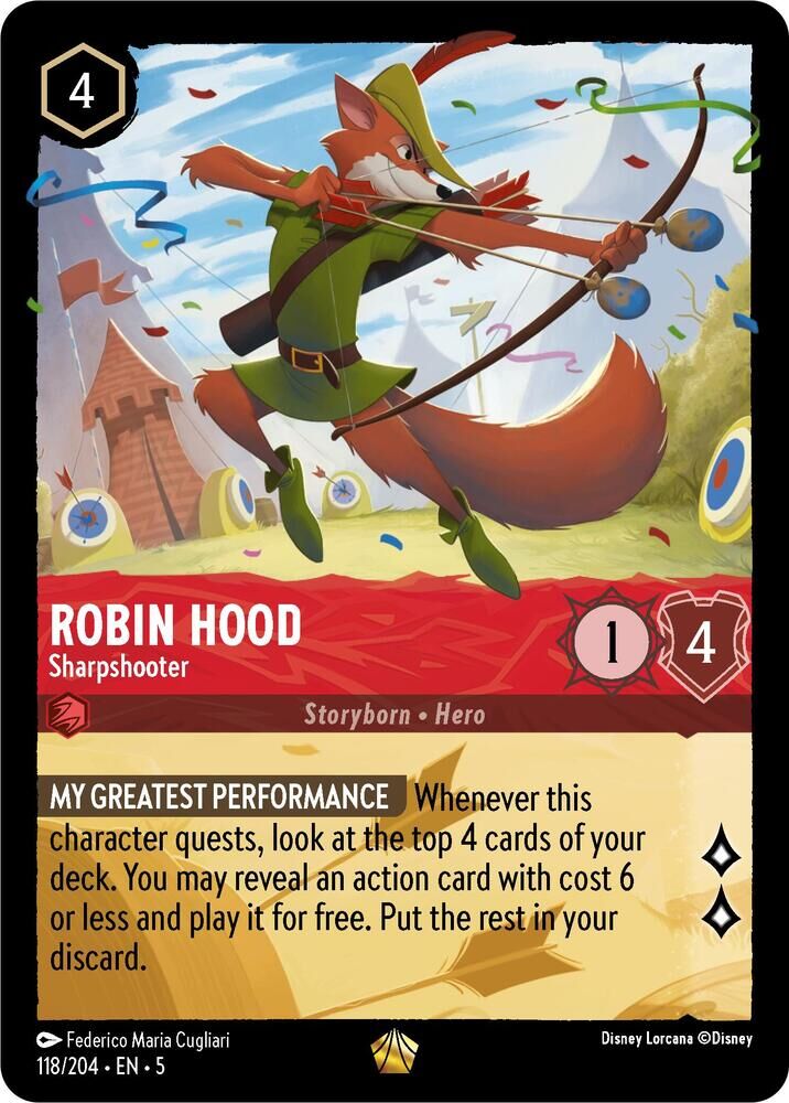 Shimmering Skies - 118/204 Robin Hood - Sharpshooter L (Foil)