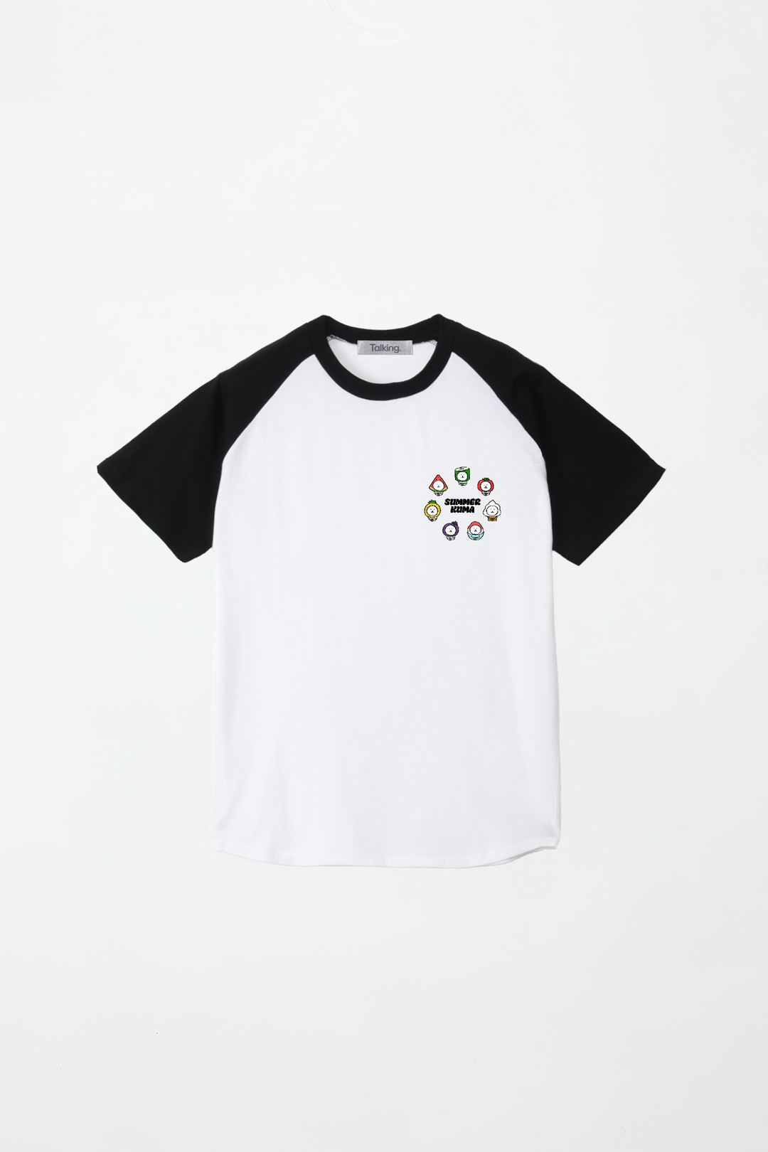 預訂｜白熊 ODM 5.6oz插肩拼色短袖T恤 Summer Kuma 左胸圖案