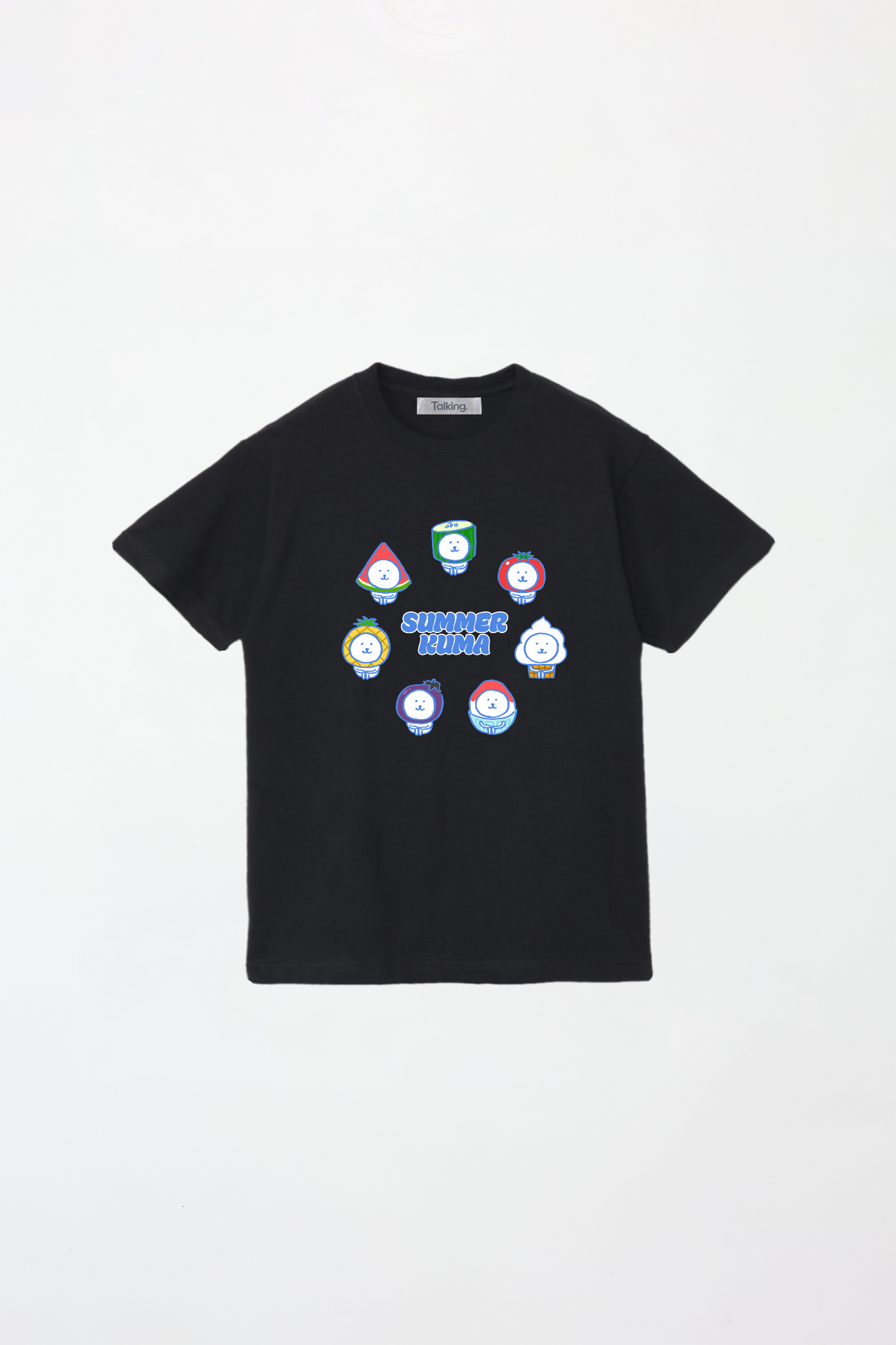 預訂｜白熊 ODM 5.6oz純棉短袖T恤 Summer Kuma (Blue) 中央圖案