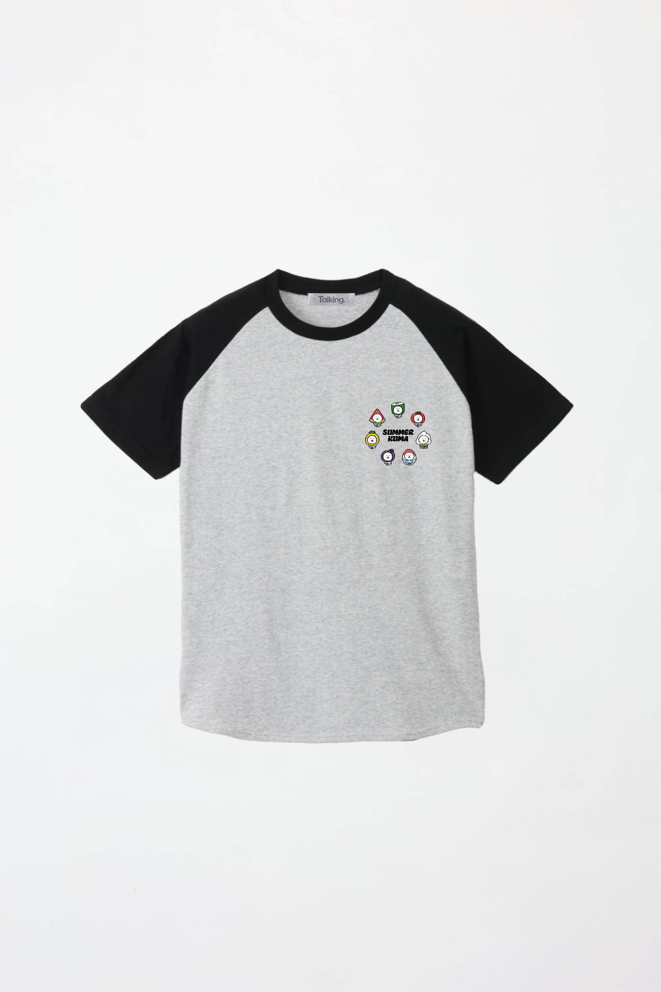 預訂｜白熊 ODM 5.6oz插肩拼色短袖T恤 Summer Kuma 左胸圖案
