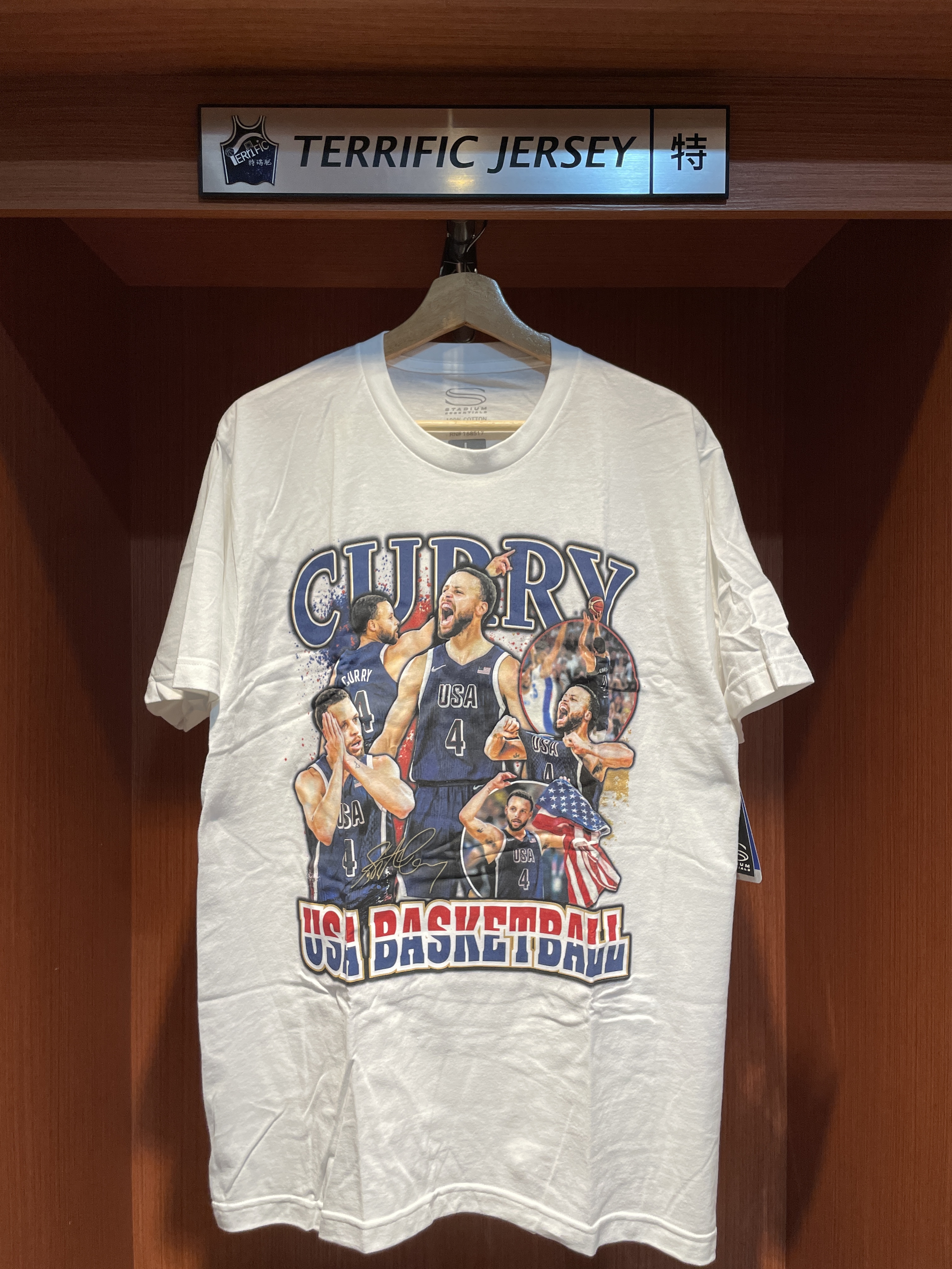 USA短袖 Stephen Curry 美國隊 巴黎奧運圖片短袖 Stadium Essentials Tee 棉質上衣 全新