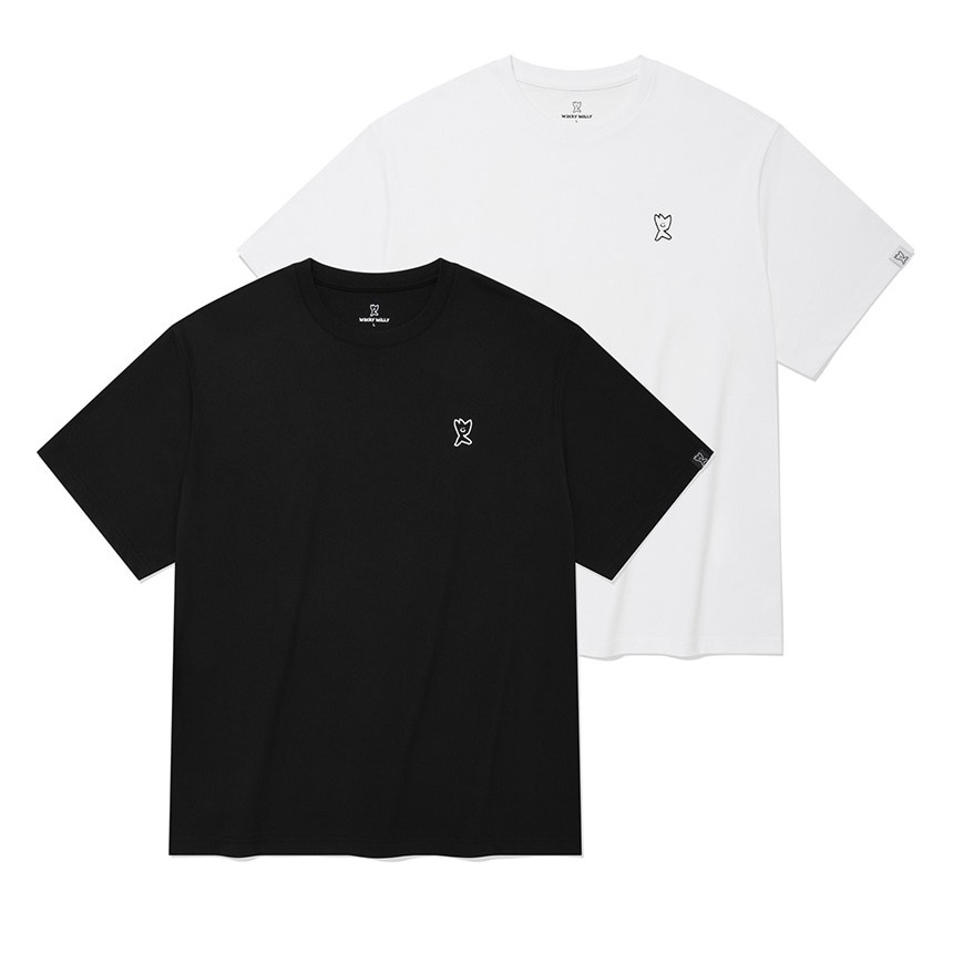 【3】Wacky Willy Signature T-shirt (2-Pack) (黑+白) (5個尺碼)