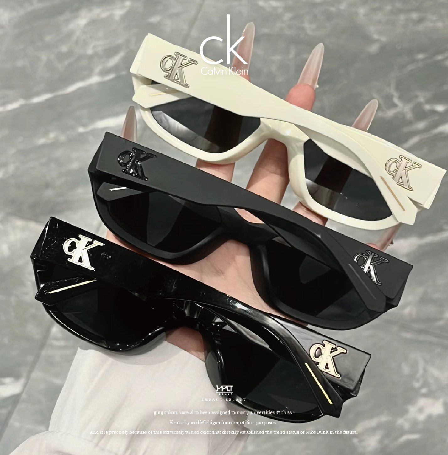 Calvin Klein 側邊LOGO 墨鏡 太陽眼鏡 方框 貓眼 窄邊 寬邊 防曬 米色 黑色 五款