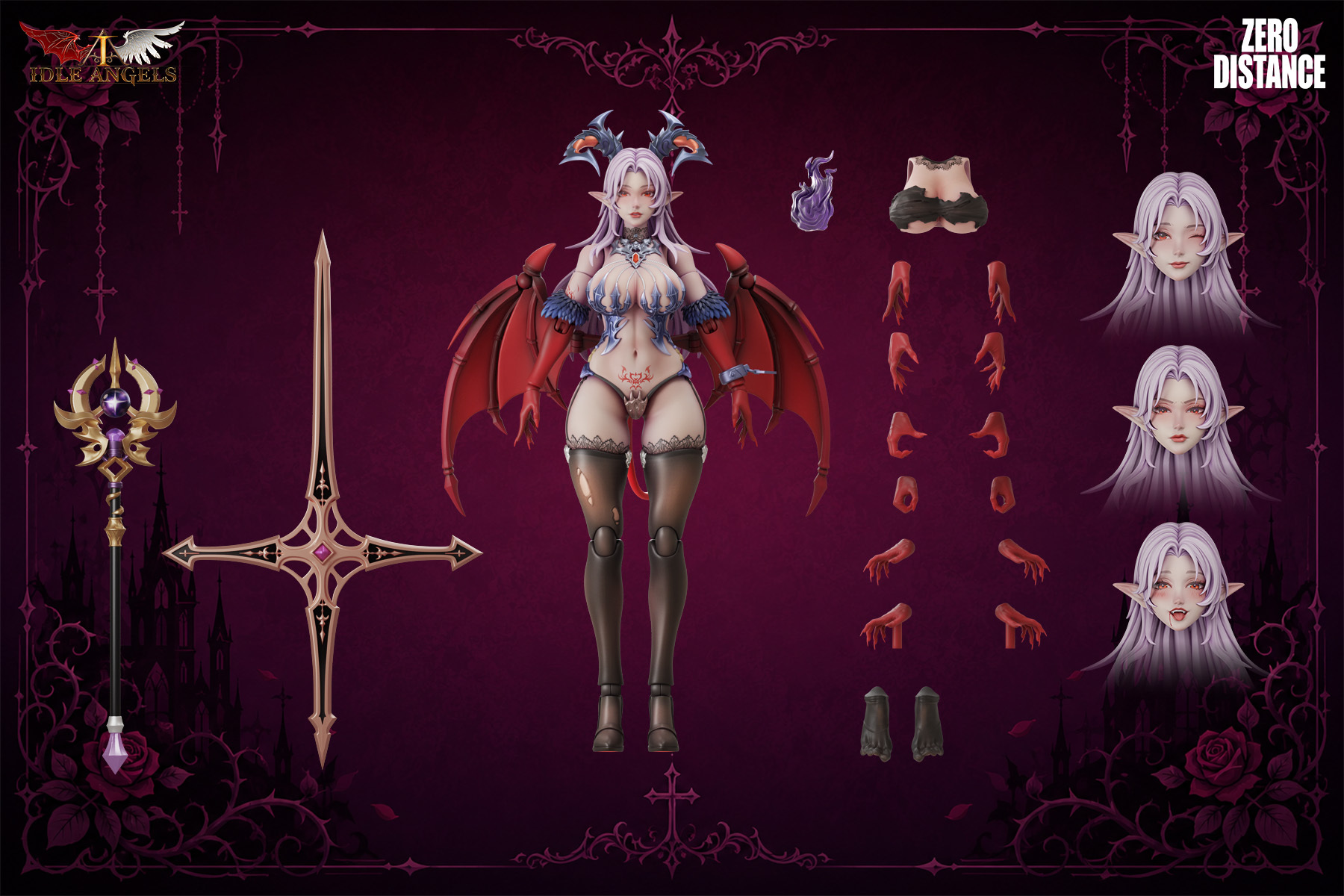 ZERO DISTANCE x Idle Angels Fallen Angel Lucifer 1/12 Scale Action Figure Deluxe Edition