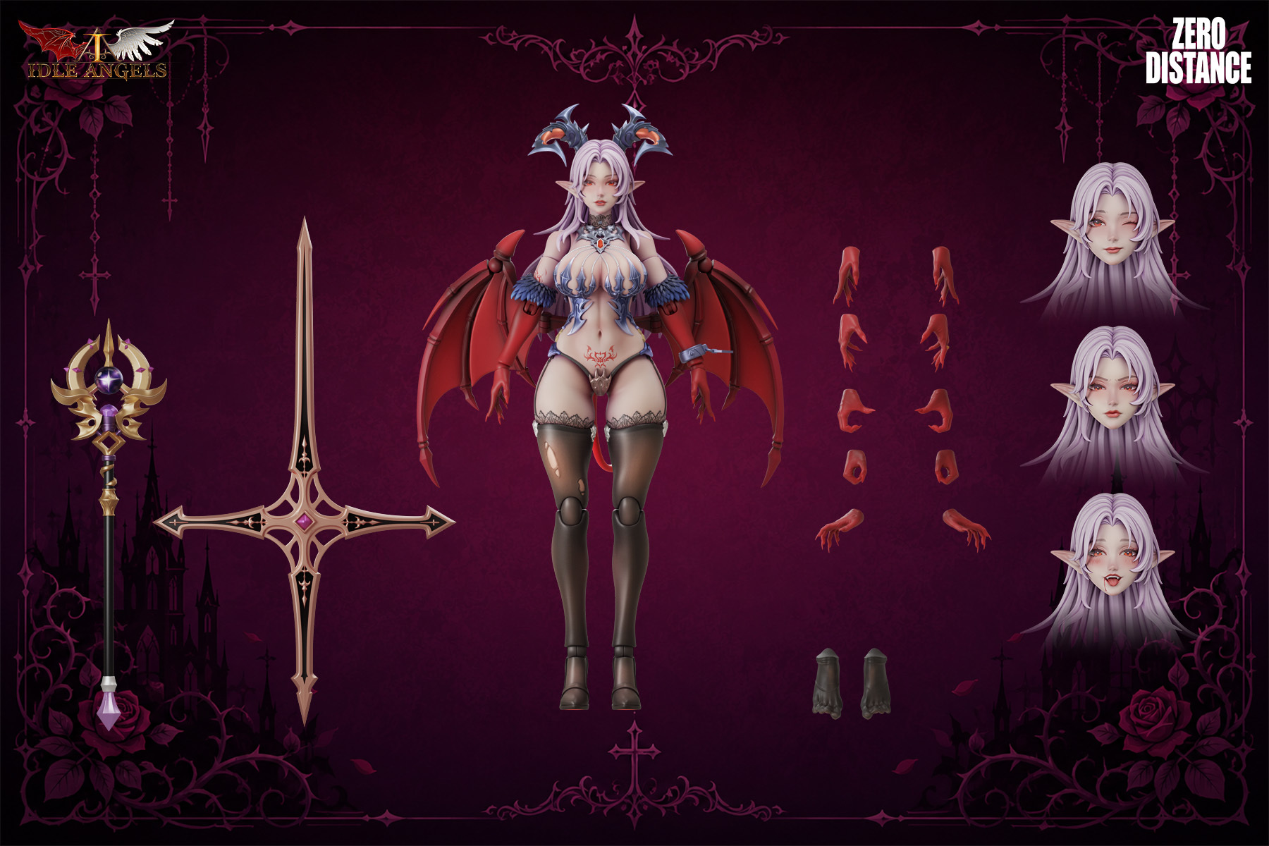 ZERO DISTANCE x Idle Angels Fallen Angel Lucifer 1/12 Scale Action Figure Standard Edition