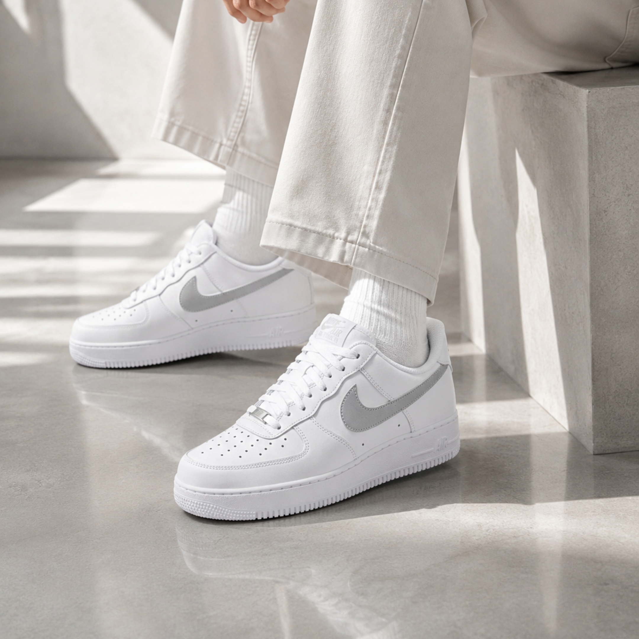 NICEDAY 代購 Nike Air Force 1 Silver 銀勾 銀灰 灰 亮銀 FJ4146-134