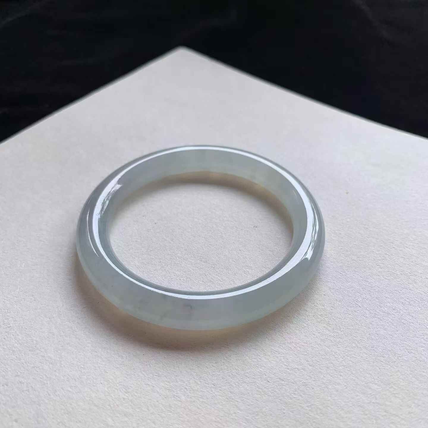 冰種晴圓條翡翠手鐲,天然翡翠A玉, 緬甸玉, Jade, Jadeite