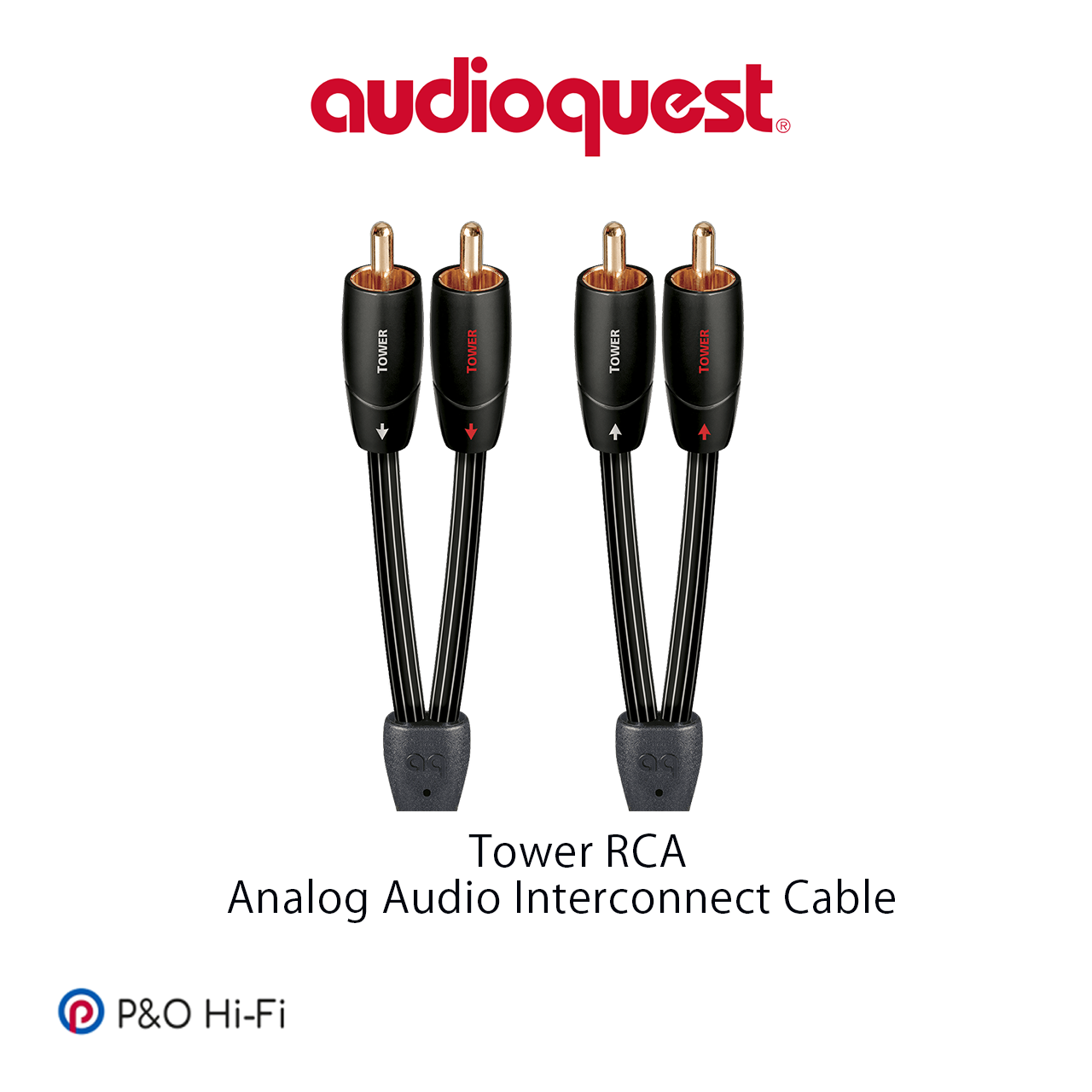 AudioQuest TOWER (倫敦塔橋) RCA > RCA Bridges & Fall Series (橋和瀑布系列) 模擬訊號線 (一對)