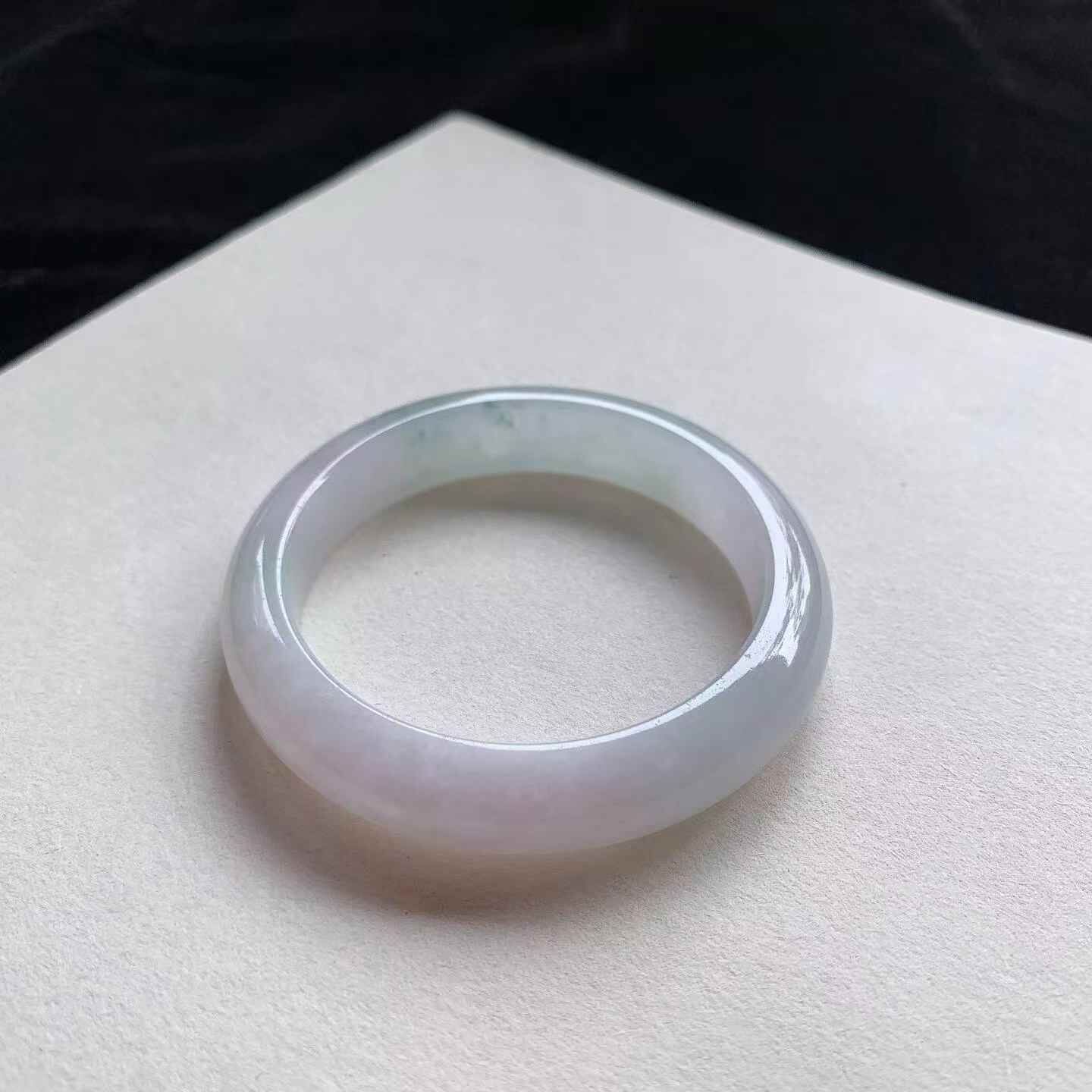 6172342 51.8mm冰白正圈翡翠手鐲 (50-52)