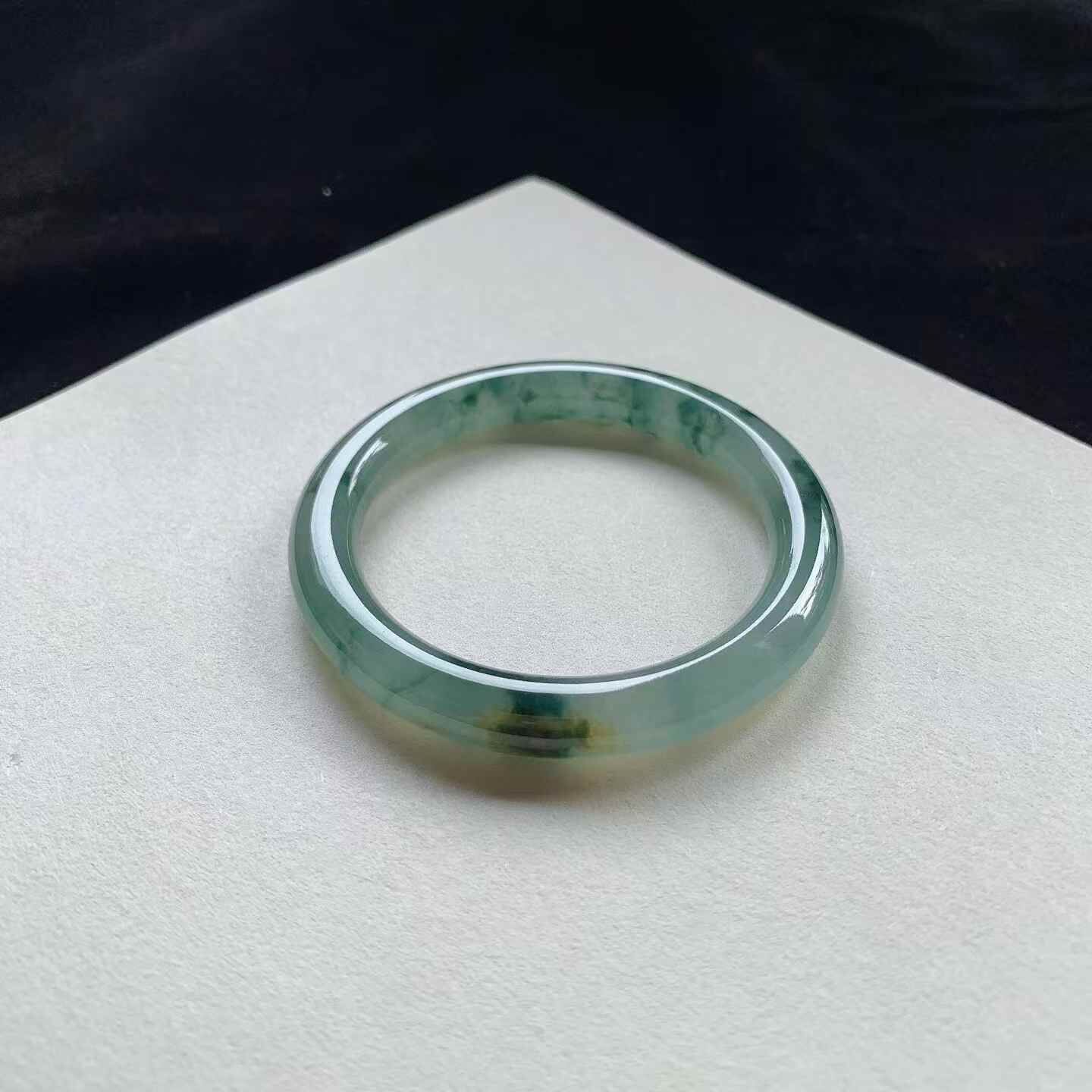 6172344 50.8mm飄花圓條翡翠手鐲 (50-52)