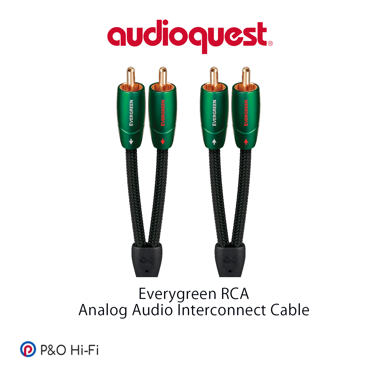 Audioquest Evergreen (長青浮橋) RCA > RCA Bridges & Fall Series (橋和瀑布系列)模擬訊號線 (一對)