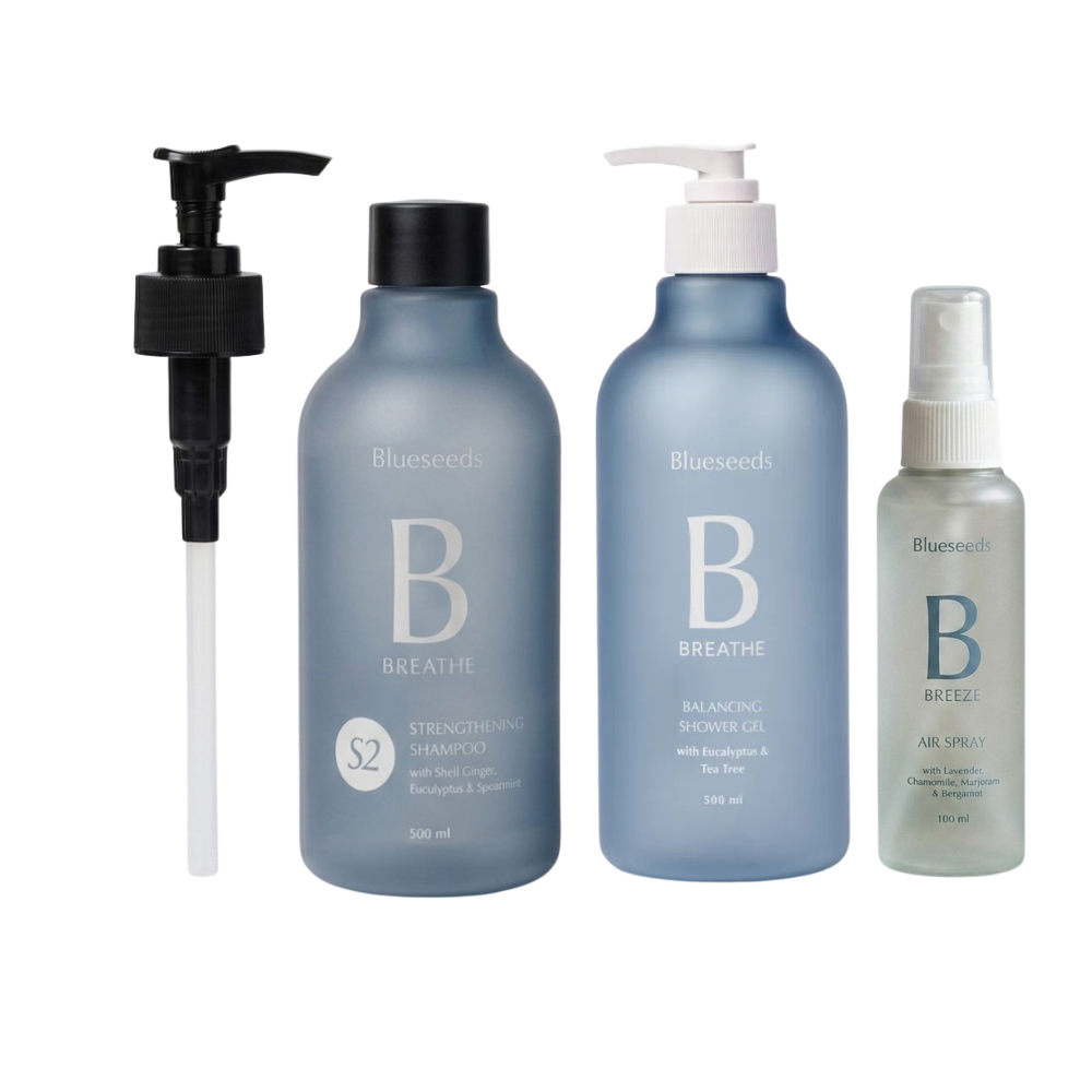 【一年期定期購】每60天訂閱: S2 月桃尤加利葉薄荷強健洗髮露 500ml +尤加利葉茶樹沐浴露 500ml+舒眠香氛精油噴霧 100ml