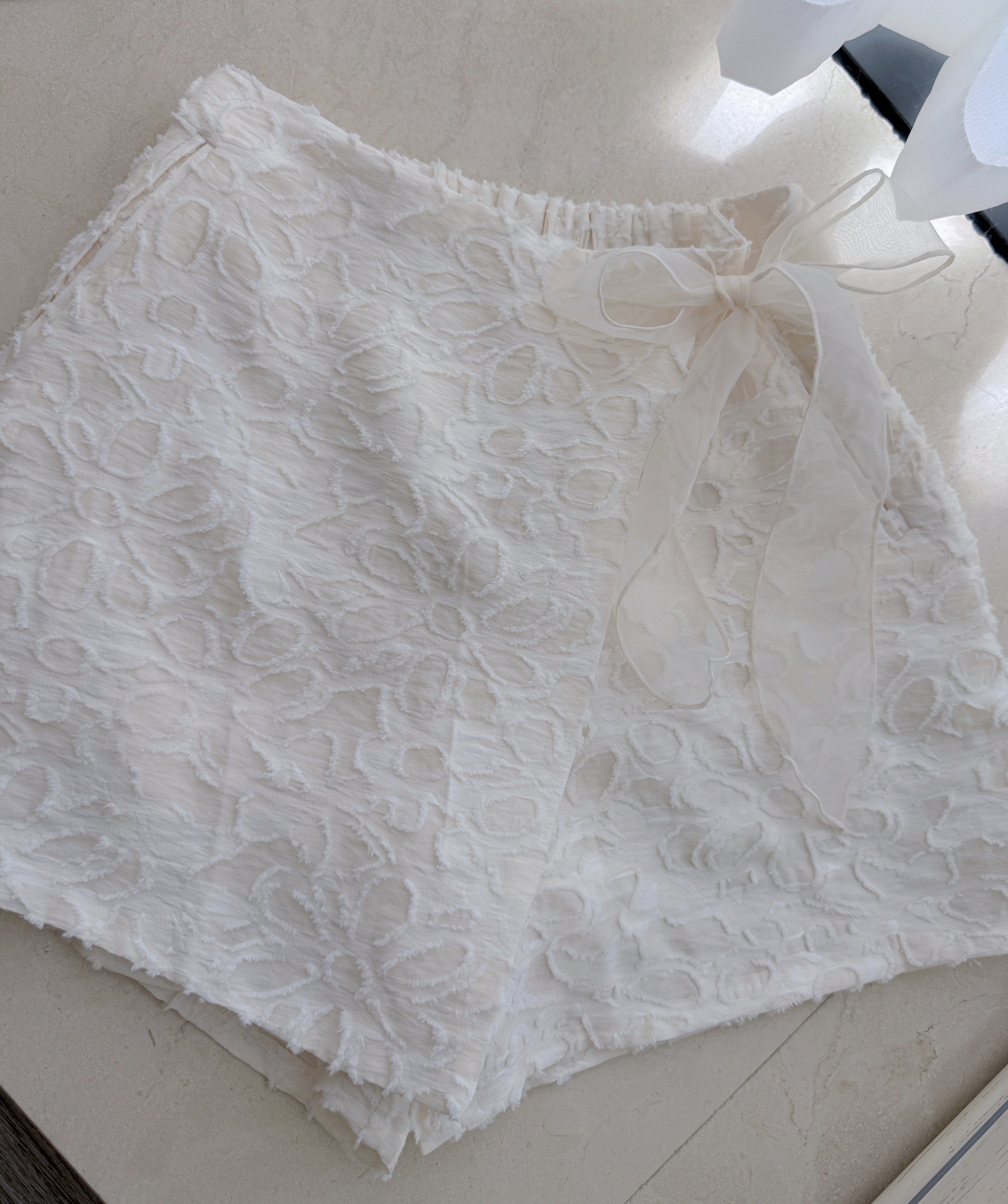 *BJ2 MADE SERIES* Aria Floral Jacquard Bow Skorts 030726