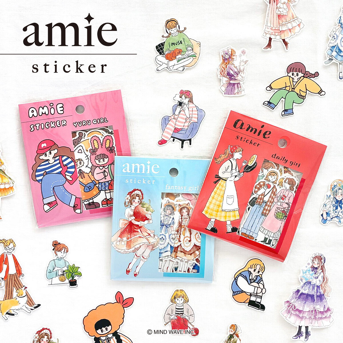 『Mind Wave』amie sticker 貼紙 女孩兒系列
