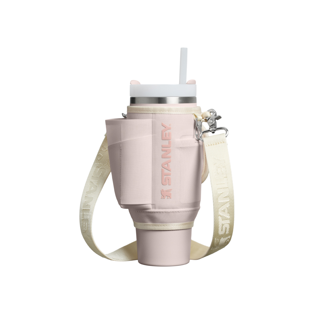 STANLEY 冒險系列 吸管隨手杯 0.88L 肩背帶 / 山櫻粉