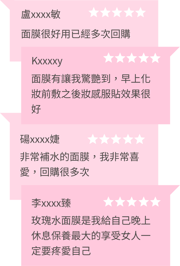 豐傑面膜獲得顧客高達97%滿意度