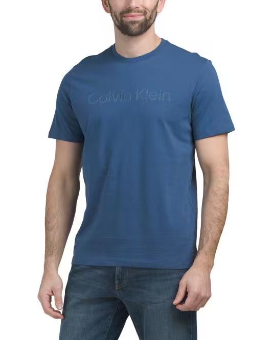 【直播】CALVIN KLEIN LX070302 男裝圓領同色Logo短袖上衣