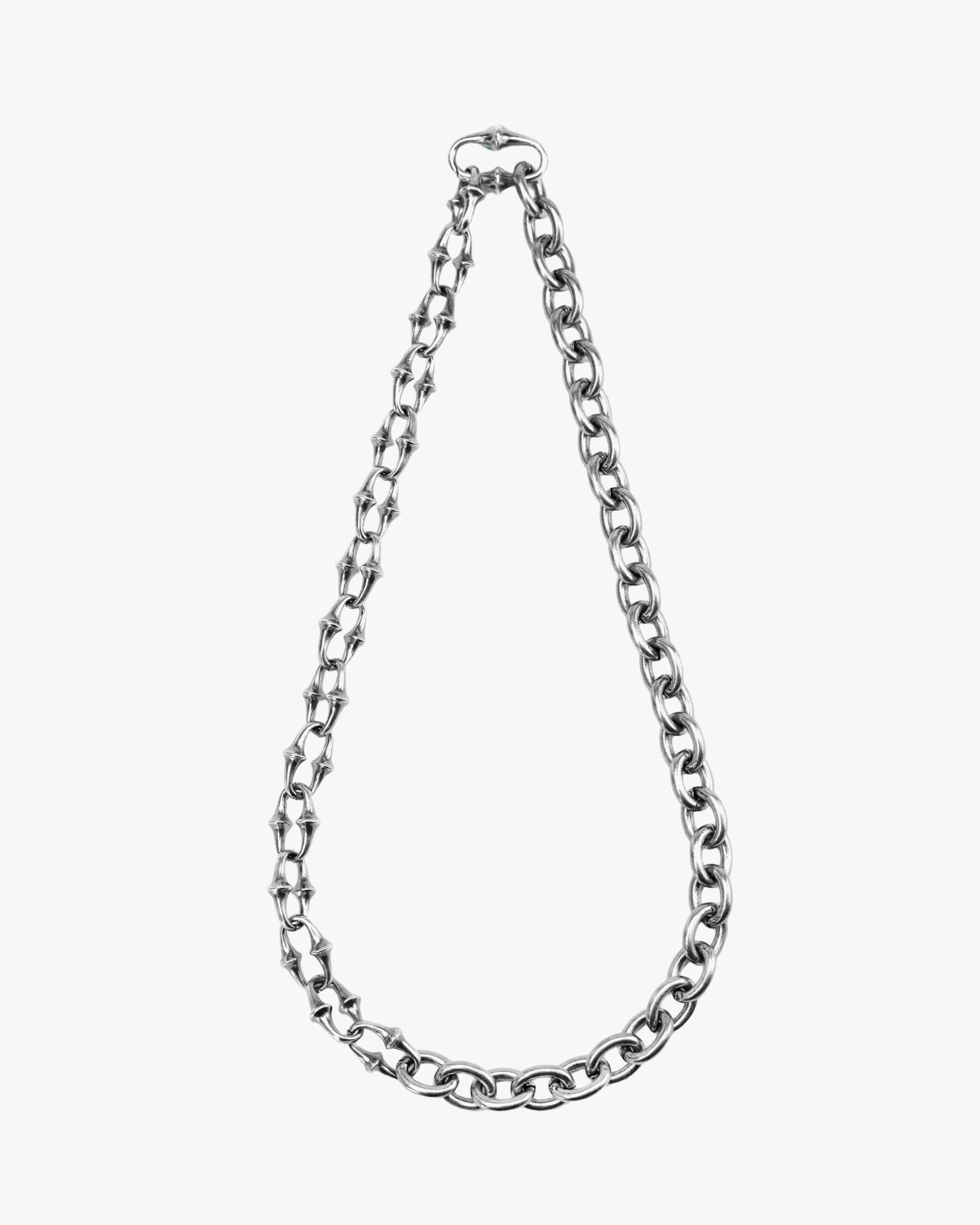 COMA AFTERIMAGE TRACE NECKLACE, Antique Silver
