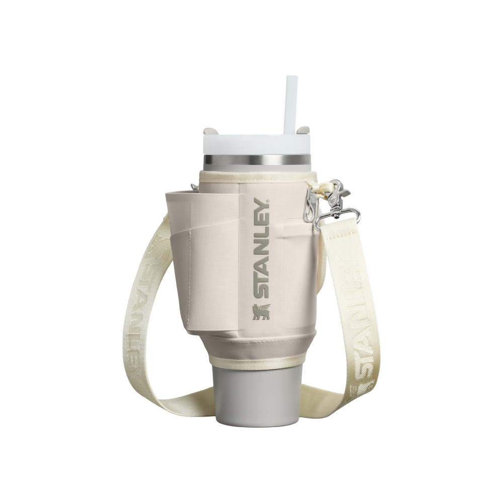 STANLEY 冒險系列 吸管隨手杯 0.88L 肩背帶 / 象牙白