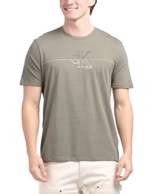 【直播】CALVIN KLEIN LX070308  男裝線條設計短袖圓領上衣