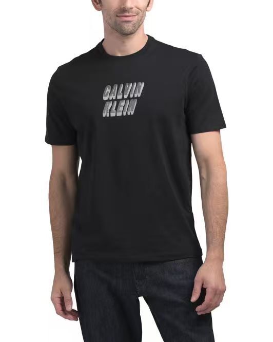 【直播】CALVIN KLEIN LX070312 男裝大Logo印花短袖上衣 (黑色)