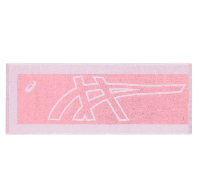 ASICS 純棉緹花 藍色 粉紅色 吸汗 親膚 台灣製造 運動毛巾【3033C329】