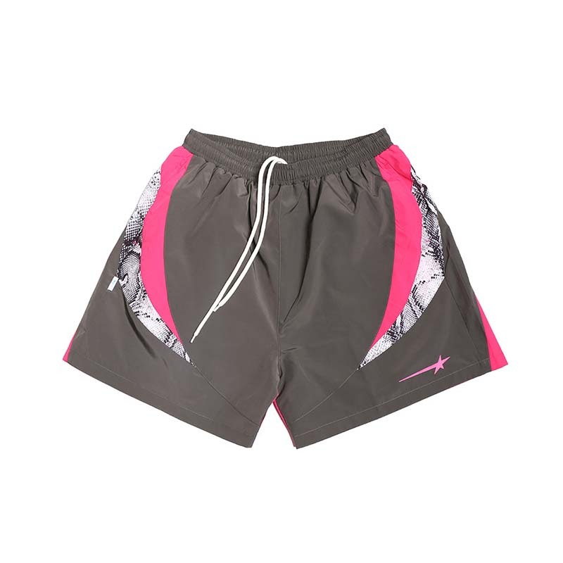 MTA Splioed Nylon Shorts 拼接尼龍 休閒 短褲 蛇紋 桃紅 灰色 MTA-28 [台灣現貨]