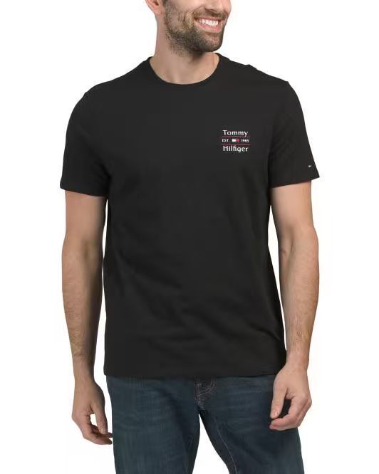 【直播】TOMMY HILFIGER LX070321 男裝疊層Logo短袖上衣