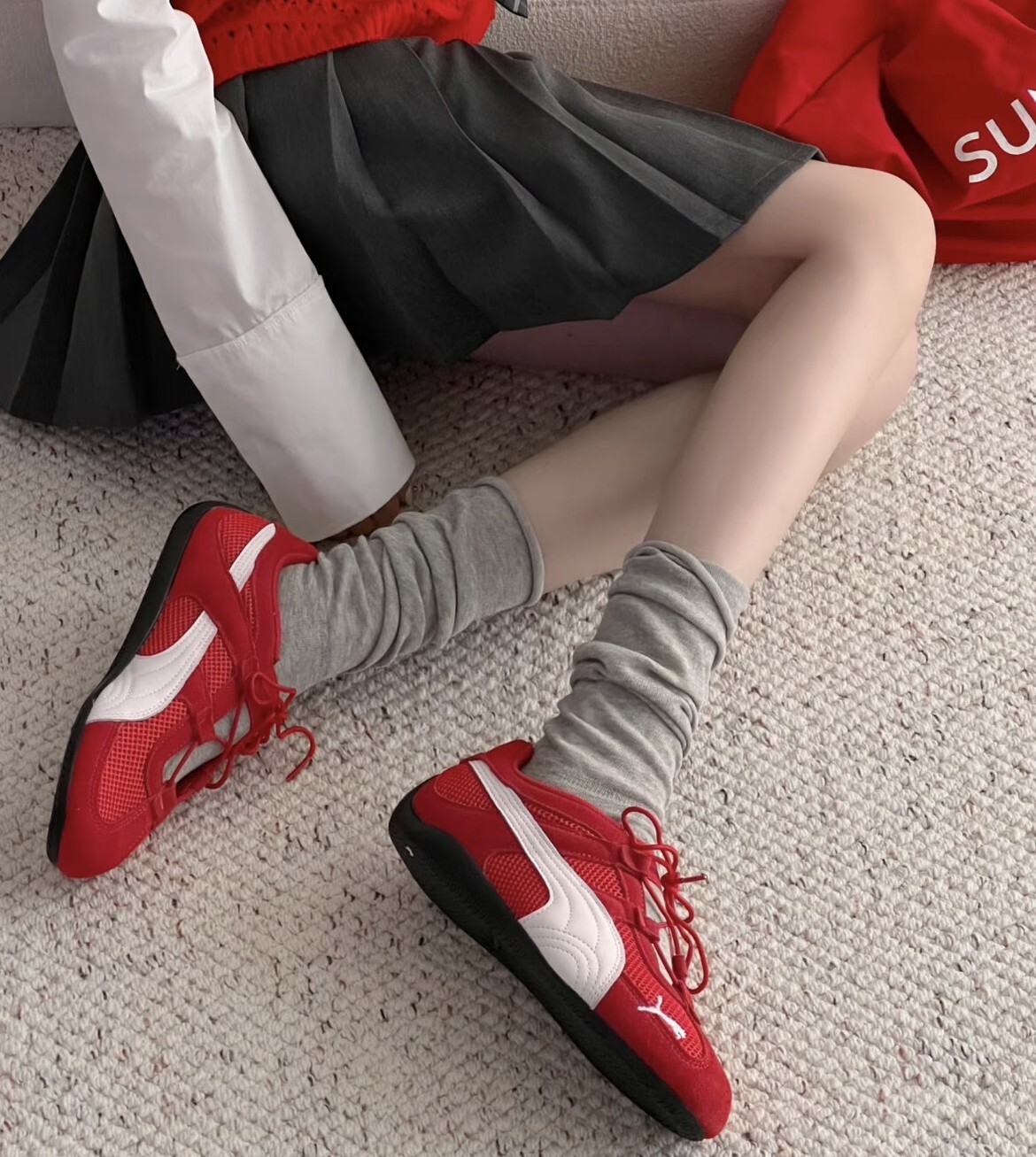 【下殺↘ 9折】PUMA 休閒鞋 SPEEDCAT GO WNS 紅色 芭蕾 復古 瑪莉珍 女 40358902