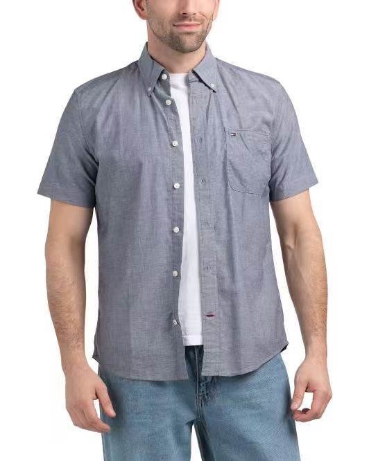 【直播】TOMMY HILFIGER LX070323  Wainwright 男裝純色短袖襯衫