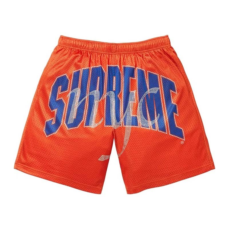 Supreme Rhinestone Mesh Short Orange 水鑽 網布 短褲 橘色 SS26SH48-OE [台灣現貨]