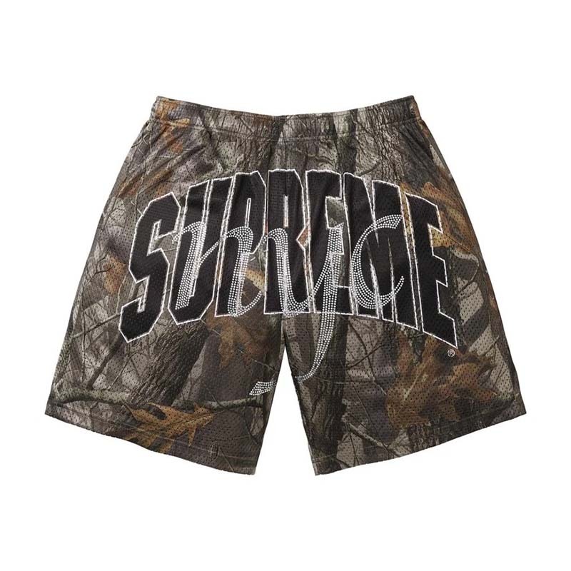 Supreme Rhinestone Mesh Short Realtree 水鑽 網布 短褲 枯枝迷彩 褐色 SS26SH48-RE [台灣現貨]