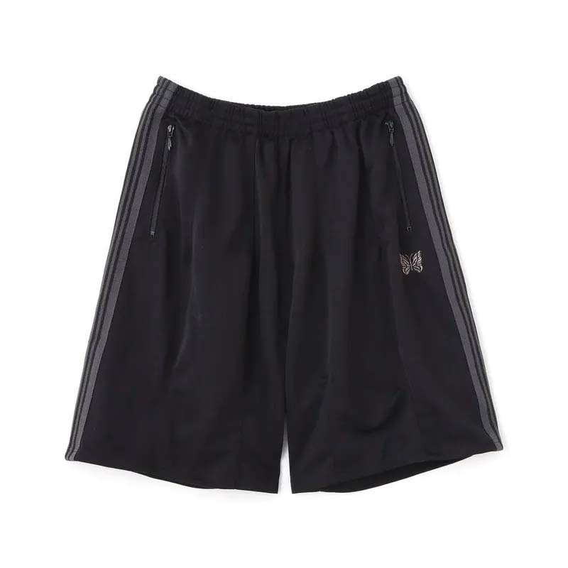 NEEDLES 別注款 H.D. Track Shorts - Poly Smooth 短褲 黑色 SX1583-BK [台灣現貨]