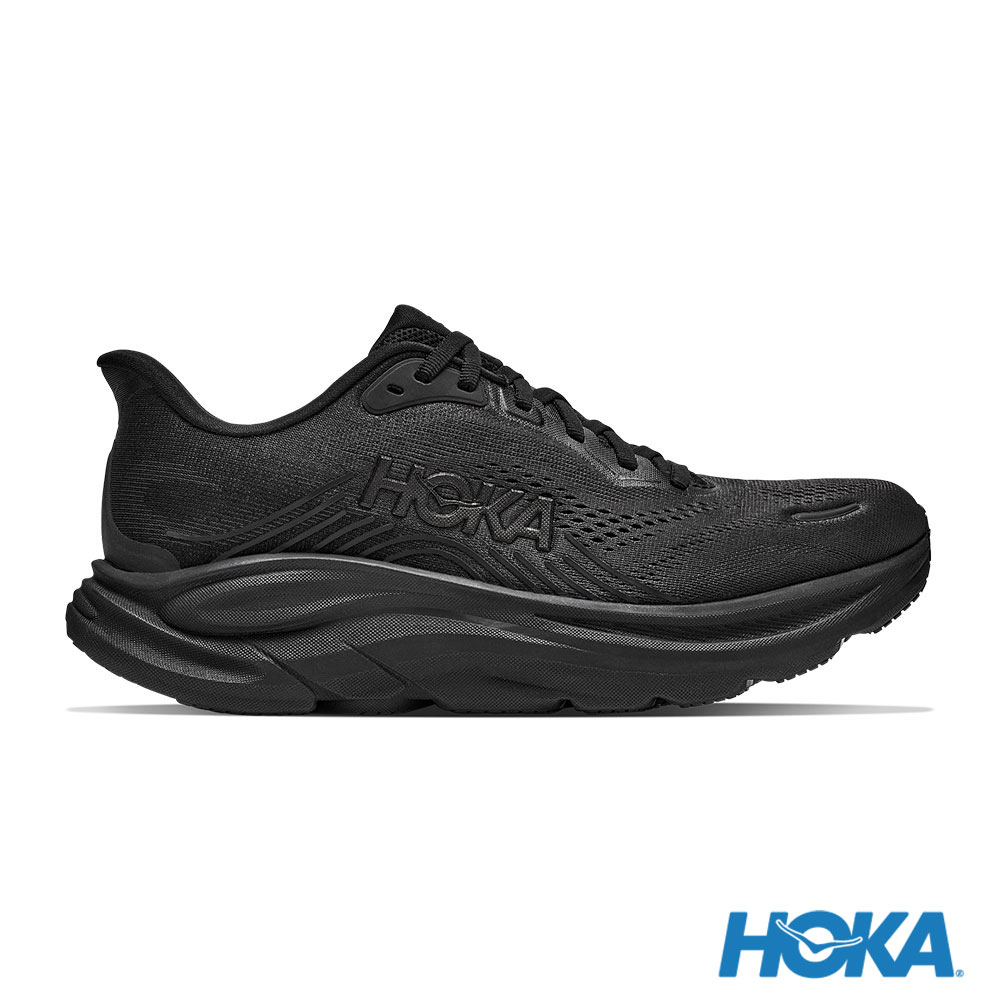 HOKA ONE ONE 女 Clifton 11 寬楦 路跑鞋 黑