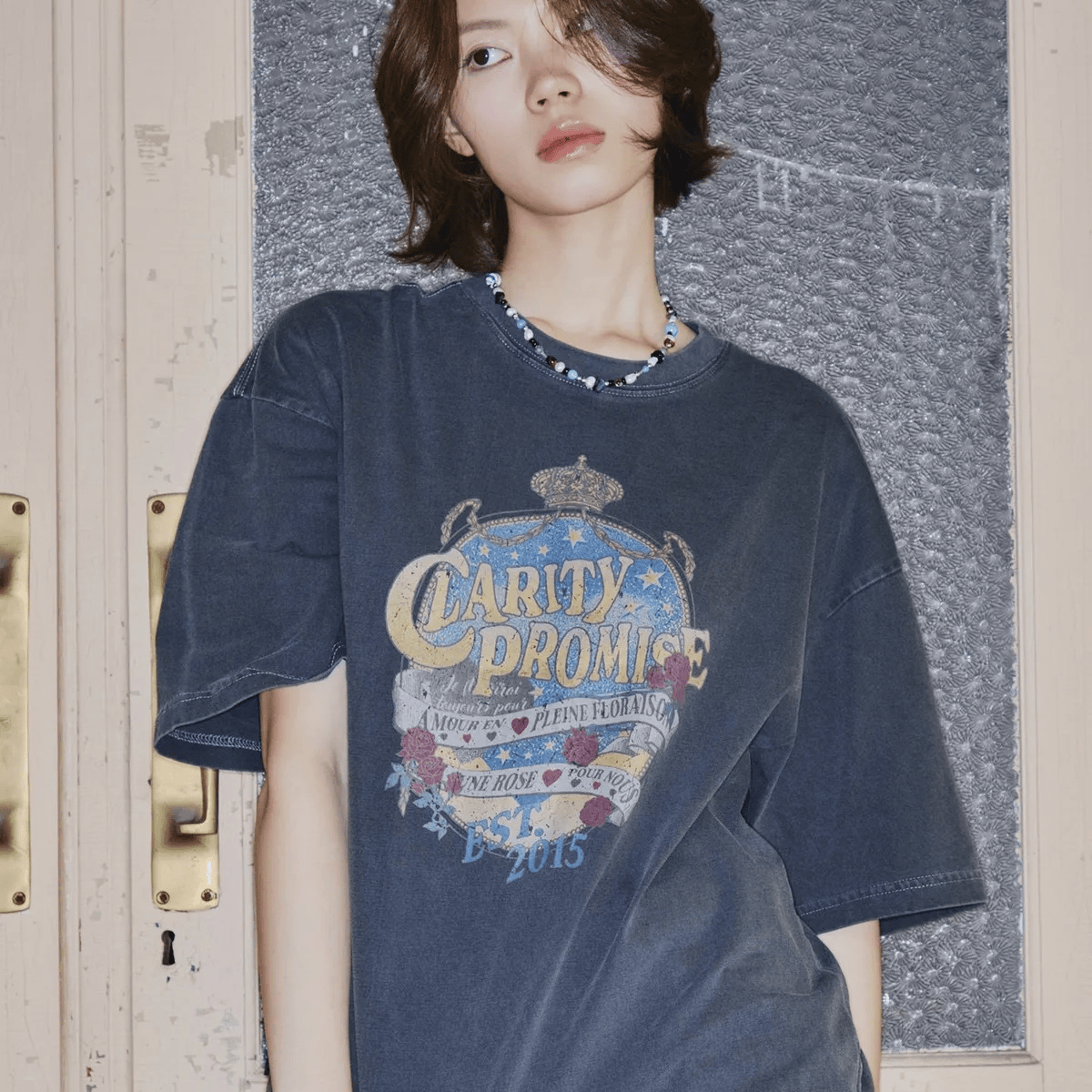 CPGN STUDIO｜Crown Rose Pigment T-shirt [2 colors] CP166