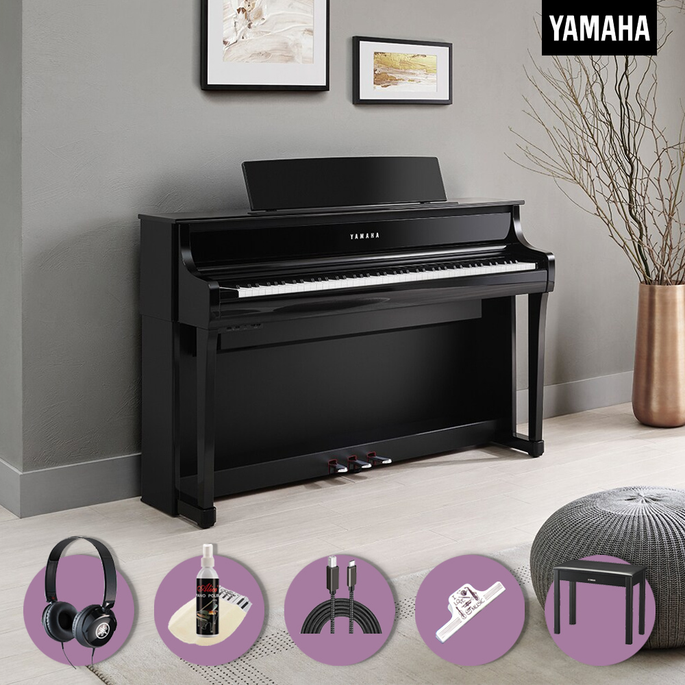 保固3年 YAMAHA CLP-875 88鍵 烤漆黑 木質鍵 電鋼琴｜公司貨｜琴師到府安裝 CLP875