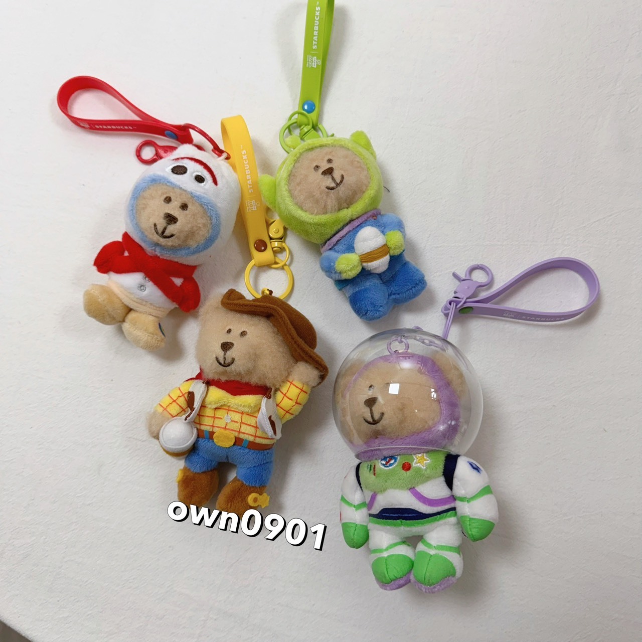 【OWN】Starbucks X Toy Story 韓國限定 限量 吊飾 玩偶 玩具總動員 叉奇 三眼怪 巴斯 胡迪 熊熊
