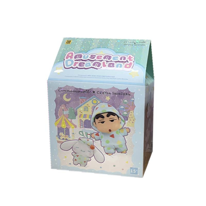 【盲盒】Cinnamoroll x 蠟筆小新遊樂夢境系列-搪膠毛絨組合盲盒 6936785450096 [台灣現貨]