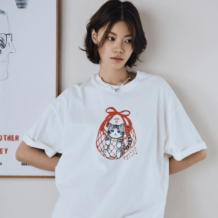 CPGN STUDIO｜Pocket Love Cat T-Shirt CP172