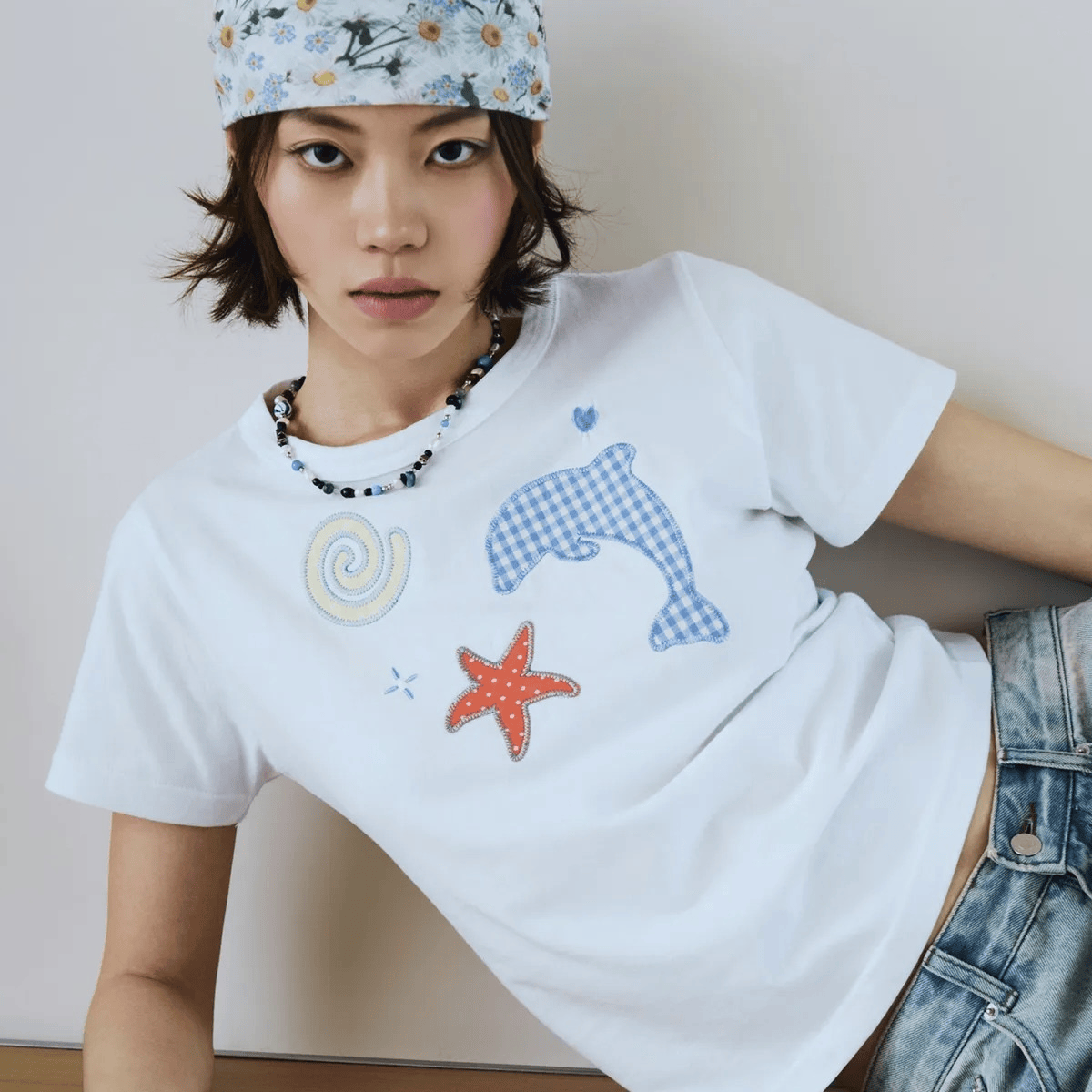 CPGN STUDIO｜Dolphin Pop Crop T-shirt [2 colors] CP178