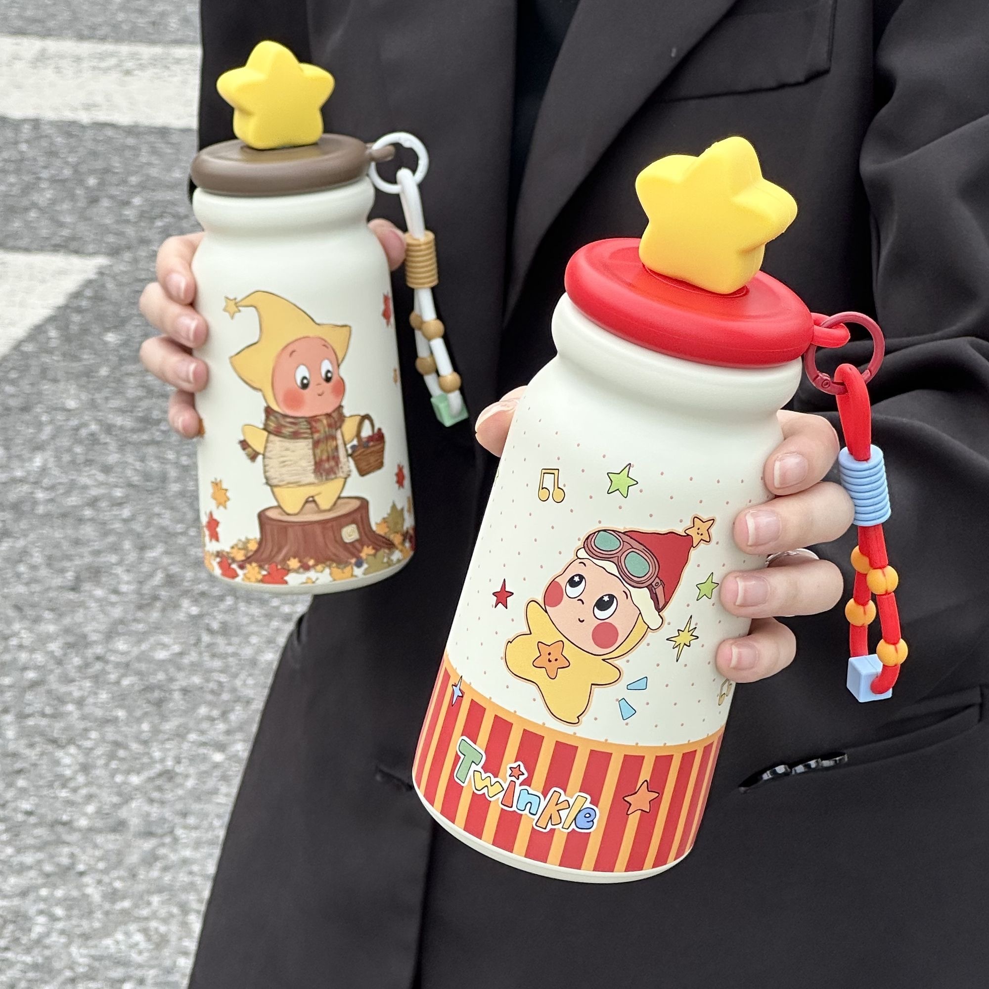 PREORDER 预购 星星人造型可爱保温杯ins高颜值保温 500ml