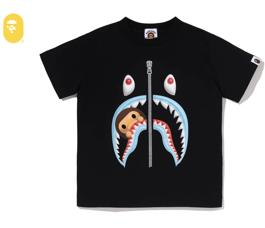 【BAPE童裝】0704發售 3D MILO SHARK TEE