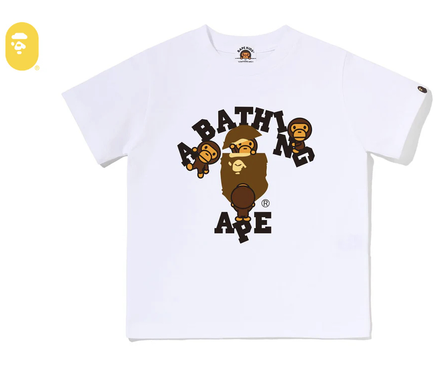 【BAPE童裝】0704發售 COLLEGE MILO TEE