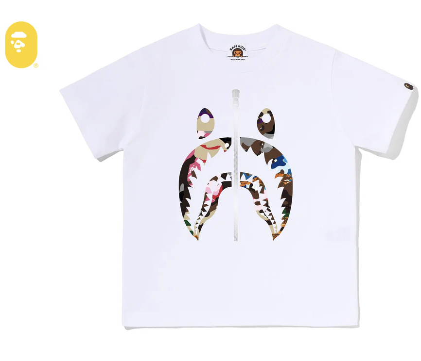【BAPE童裝】0704發售HYBRID CAMO SHARK TEE