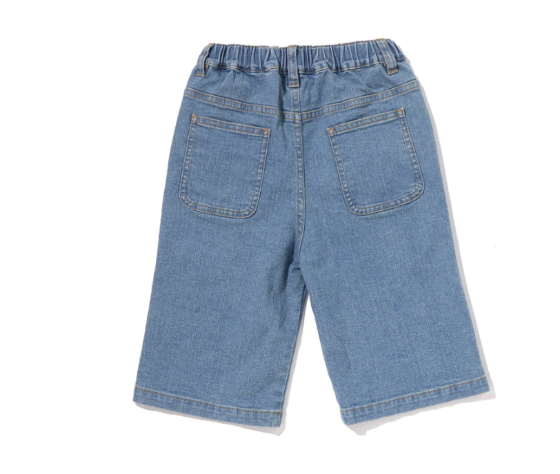 【BAPE童裝】0704發售 七分褲TWIN STA 10 OZ DENIM SHORTS
