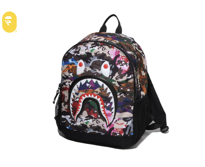 【BAPE兒童配件】0704發售HYBRID CAMO SHARK PATCH DAYPACK