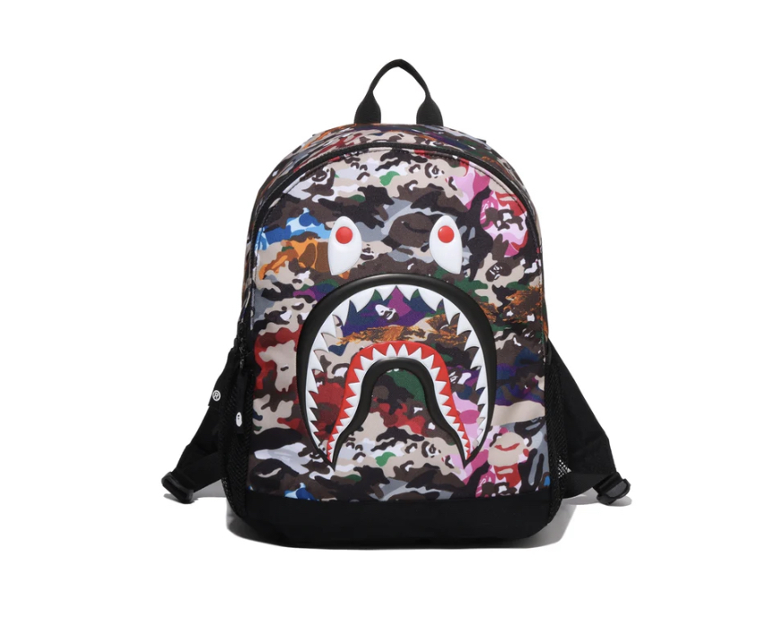 【BAPE兒童配件】0704發售HYBRID CAMO SHARK PATCH DAYPACK