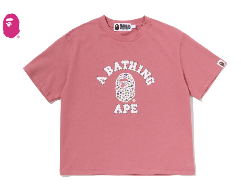 【BAPE女生】0704發售彩色卯釘發售COLOR STUD COLLEGE MINI TEE