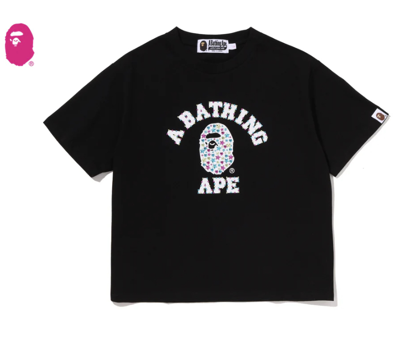 【BAPE女生】0704發售彩色卯釘發售COLOR STUD COLLEGE MINI TEE
